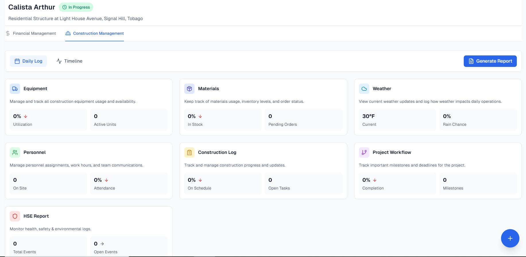 Digital Daily Field Reporting Dashboard